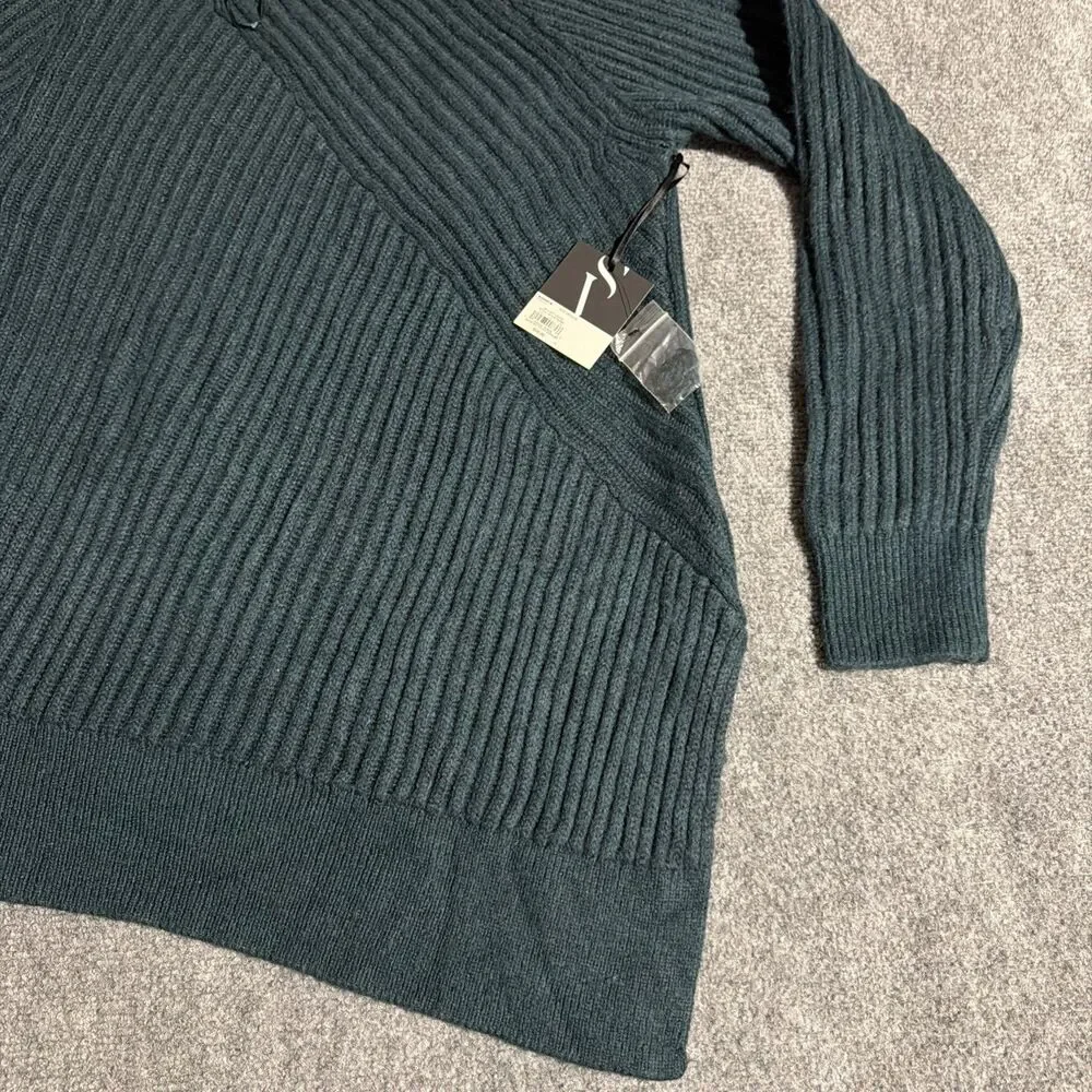 Simply Vera Vera Wang Sweater Womens M Green Pullover Chunky Knit NEW NWT